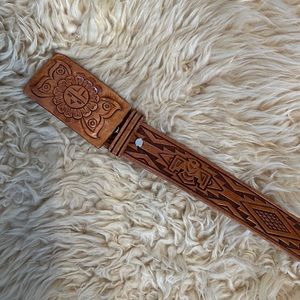 Beautiful hand tooled leather belt